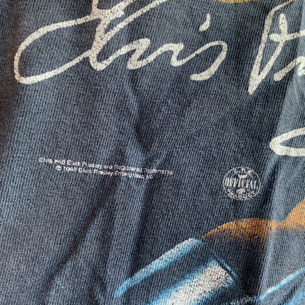 Vintage Elvis Presley 1990s - KING OF ROCK SOLDIER T SHIRT Mens L #040