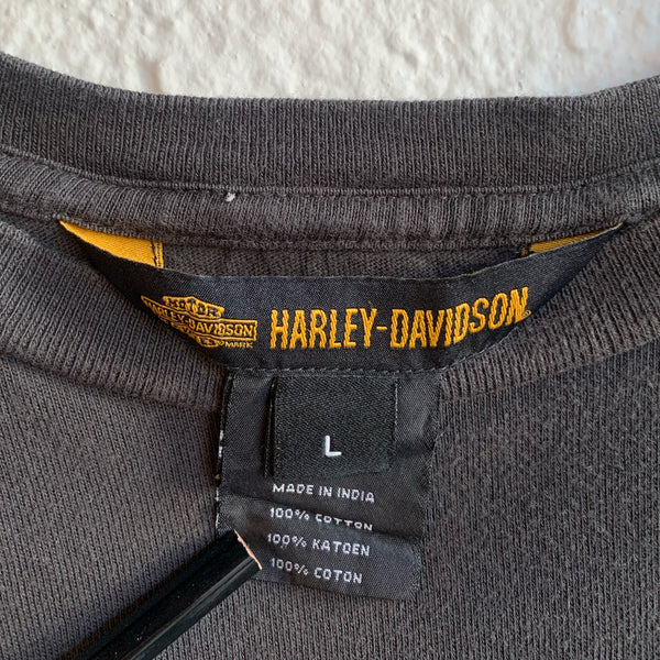 Vintage 2000s Harley Davidson Motor Company USA Single Stitch T-Shirt – Faded Black – Made in USA - L - #012