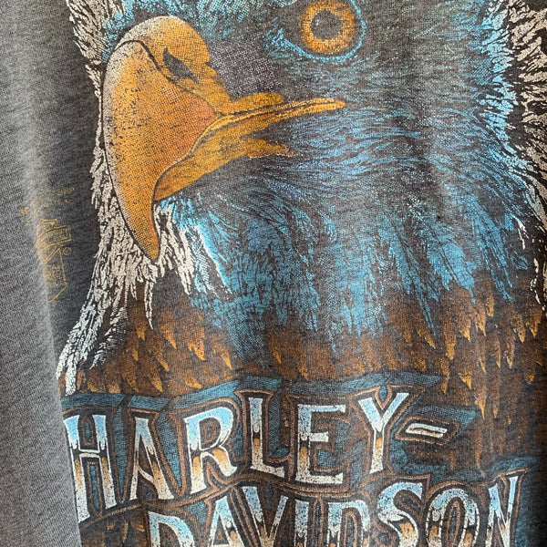 1980s Vintage 3D Emblem Harley Davidson Eagle Tee - Grail