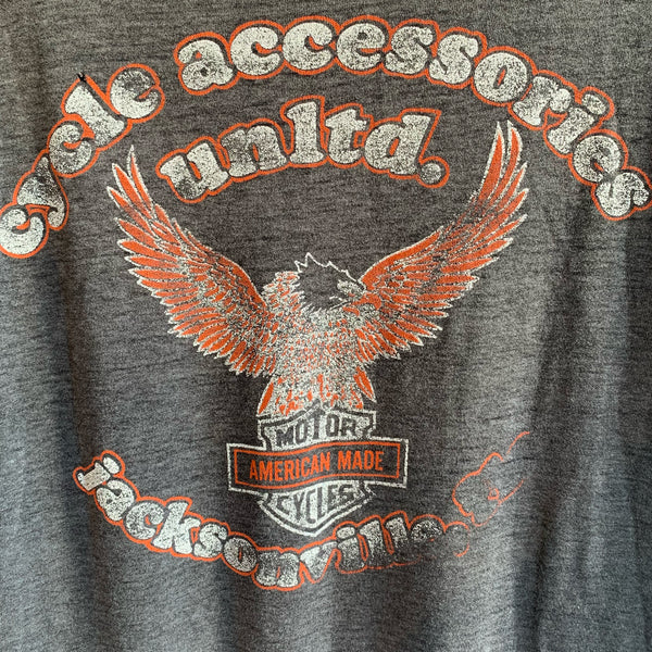 1980s Vintage 3D Emblem Harley Davidson Eagle Tee - Grail