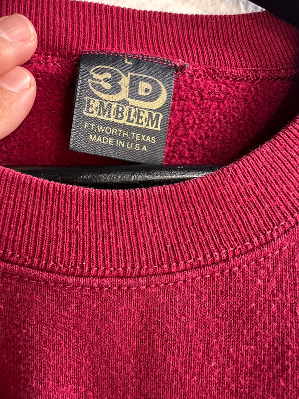 VTG 1990 3D Emblem American Biker Engine Sweatshirt
