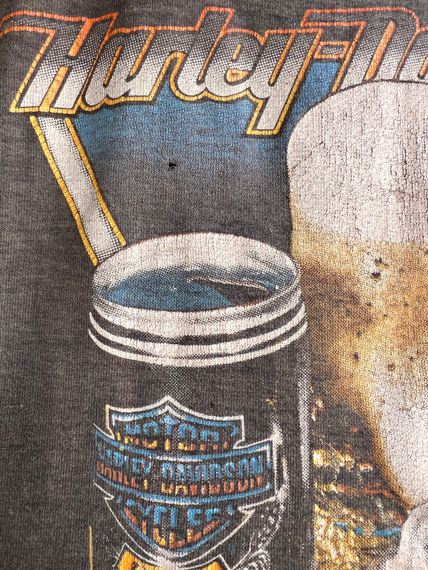 1988 3D Emblem Harley Davidson Cold Beer Sleeveless