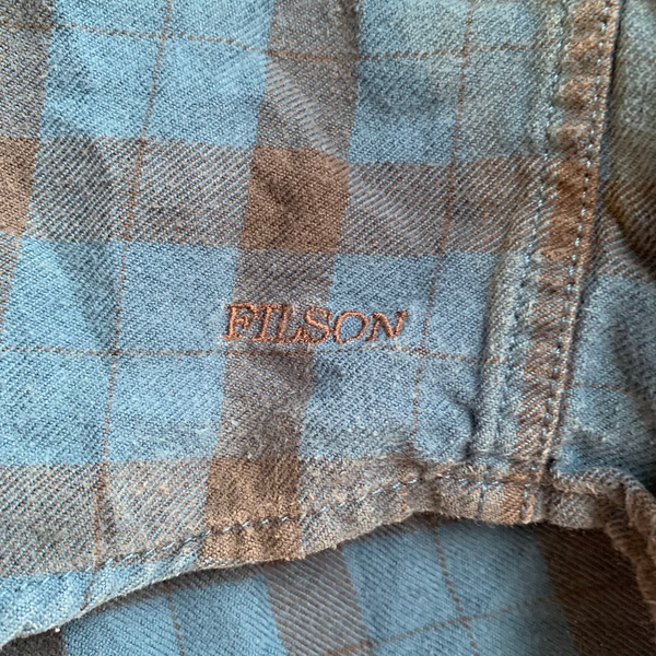 VTG Blue Black Plaid Filson Button Up - L