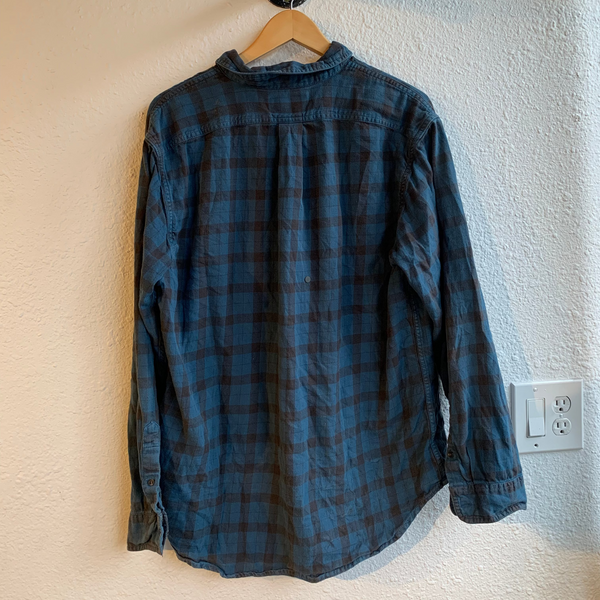 VTG Blue Black Plaid Filson Button Up - L