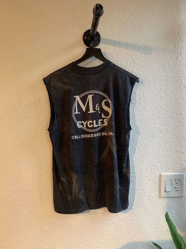 VTG M&S Cycles Harley Davidson Cutoff Tee