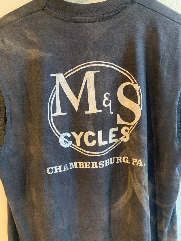 VTG M&S Cycles Harley Davidson Cutoff Tee