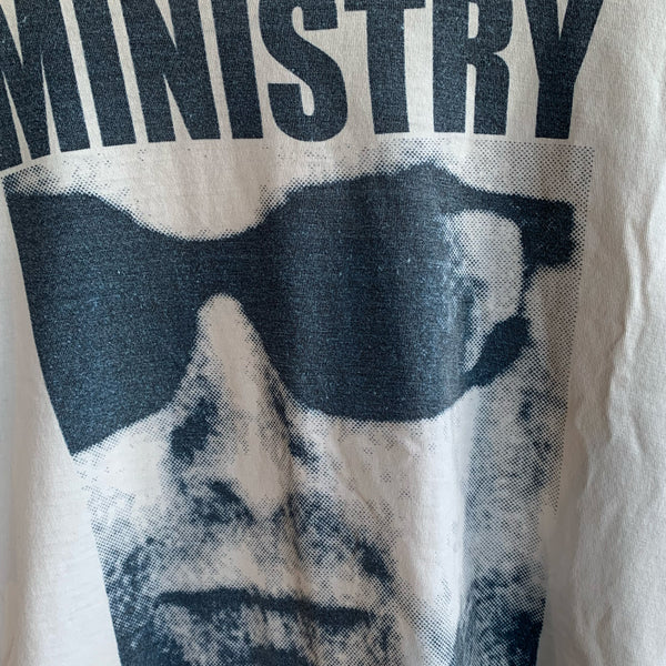 VTG Ministry Band T-Shirt Industrial Metal Graphic Tee Al Jourgensen Portrait - Medium