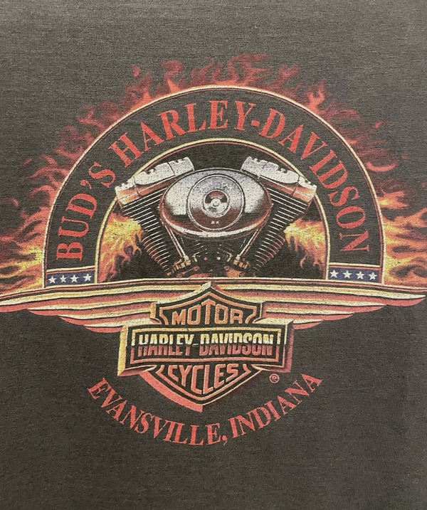 1990s Vintage Harley Lightning Native American Art Tee