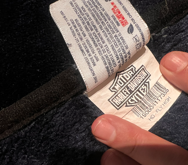 Vtg Harley Davidson® Heavy Fleece Blanket - Fly High