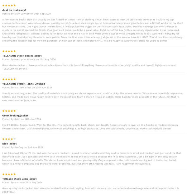 Tellason Stock Jean Jacket