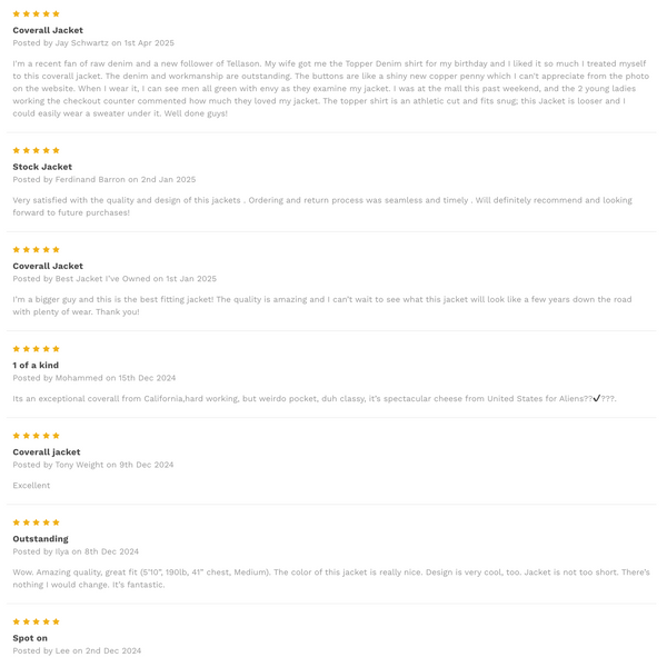 Coverall Jacket Garment Dyed Green