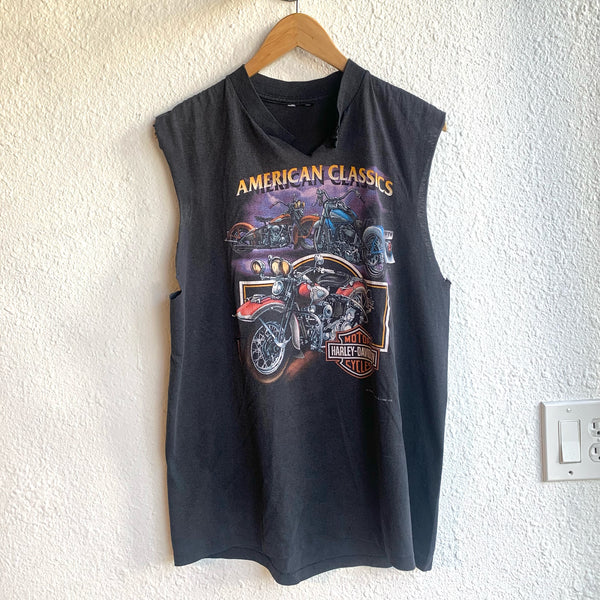 1992 Vintage 3D Emblem Harley Davidson American Classics Tee - Sleeveless