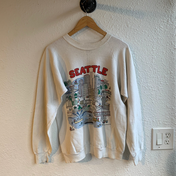 VTG 90's Barb McClain Seattle Illustrated Sweatshirt