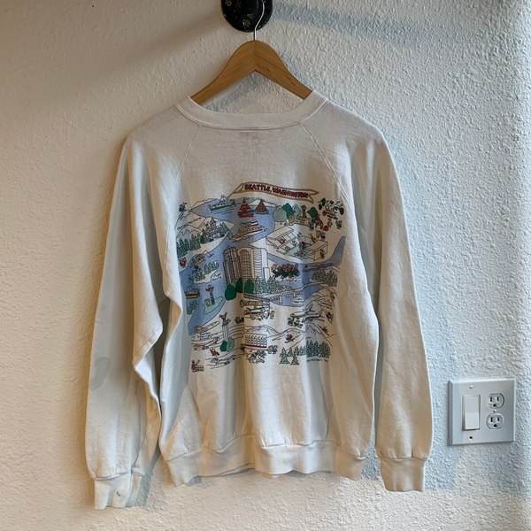 VTG 90's Barb McClain Seattle Illustrated Sweatshirt