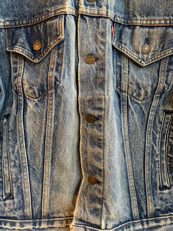Vintage 80s Levis Distressed Denim Jacket 23” x 24”