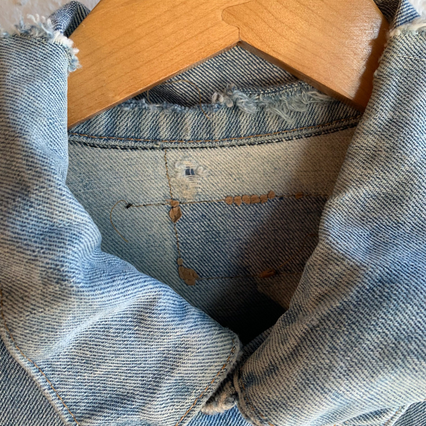 VTG 80's Thrashed Levis Type 3 Denim Jacket #062