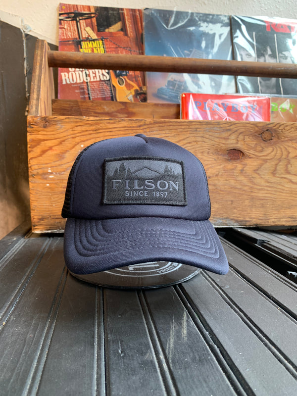 VTG Black Filson Since 1897 Patch Trucker Hat #076