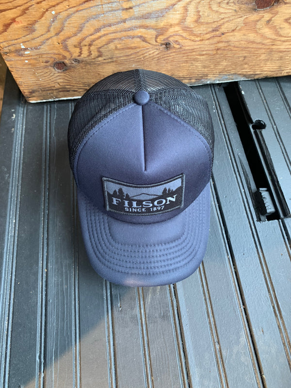 VTG Black Filson Since 1897 Patch Trucker Hat #076