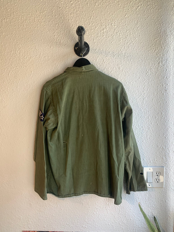 VTG 1940's/50's HBT M-43 Military Jacket - Herringbone Green #085