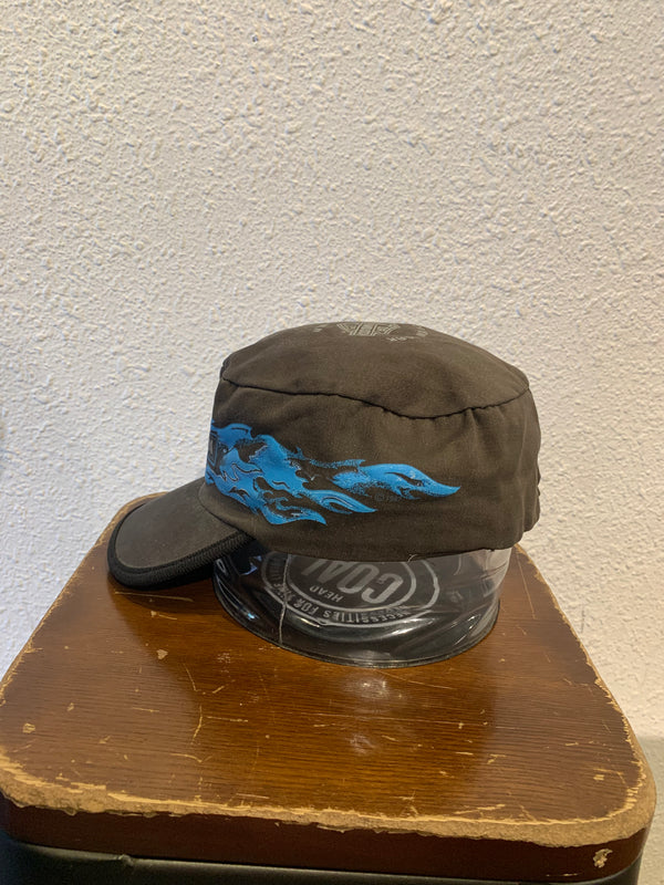 VTG Harley Davidson New York Blue Fire Hat #094
