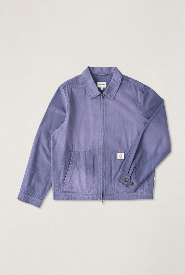 Herringbone Sun Wash Jacket Vintage Blue