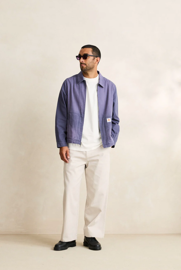 Herringbone Sun Wash Jacket Vintage Blue