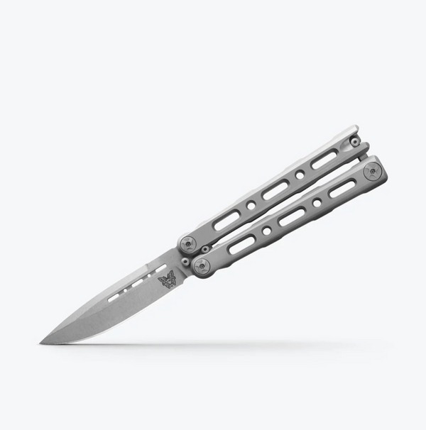 Laro - Balisong - Gray Titanium | Drop-point