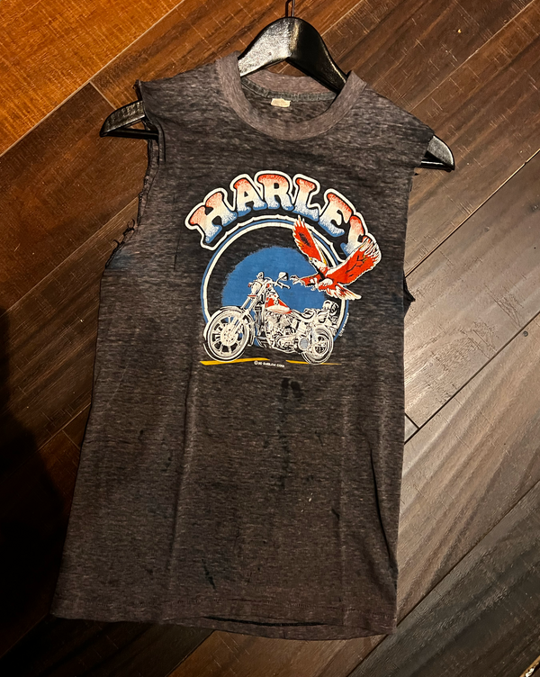 VTG 1970's Harley Davidson 3D Emblem Rare Single Stitch Tee #101