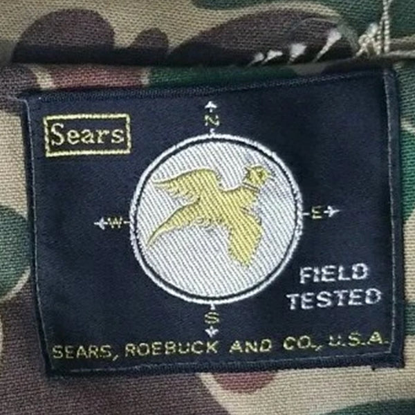 Vtg Sears 1970's Duck Reversible Hunting Jacket Camo USA Field Tested - XL